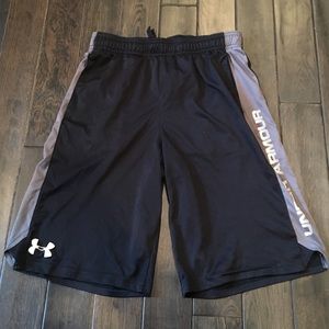 Black and Grey Under Armour Athletic Shorts